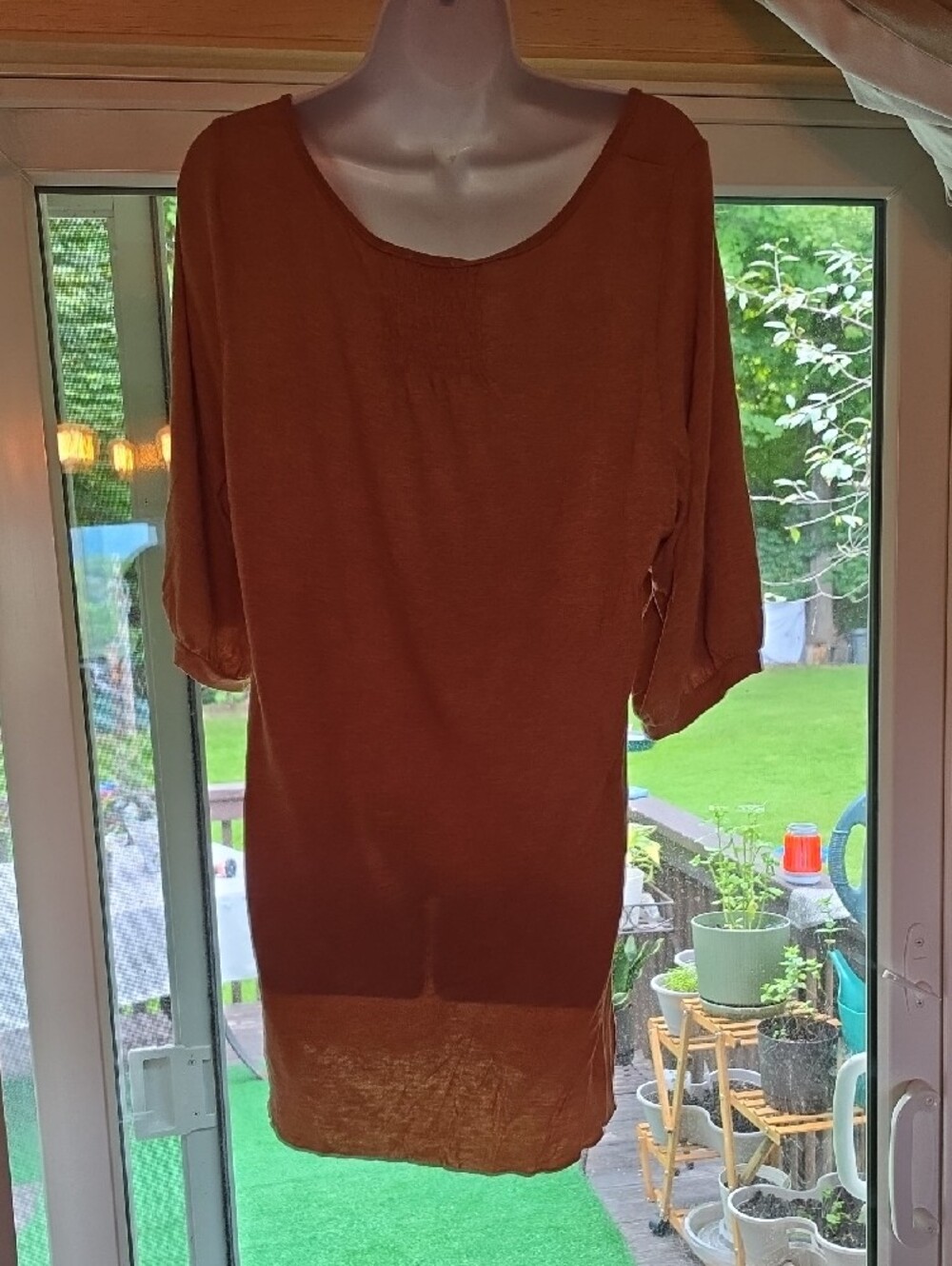 POL Rust Brown Ruched Drawstring Tunic - Picture 5 of 7